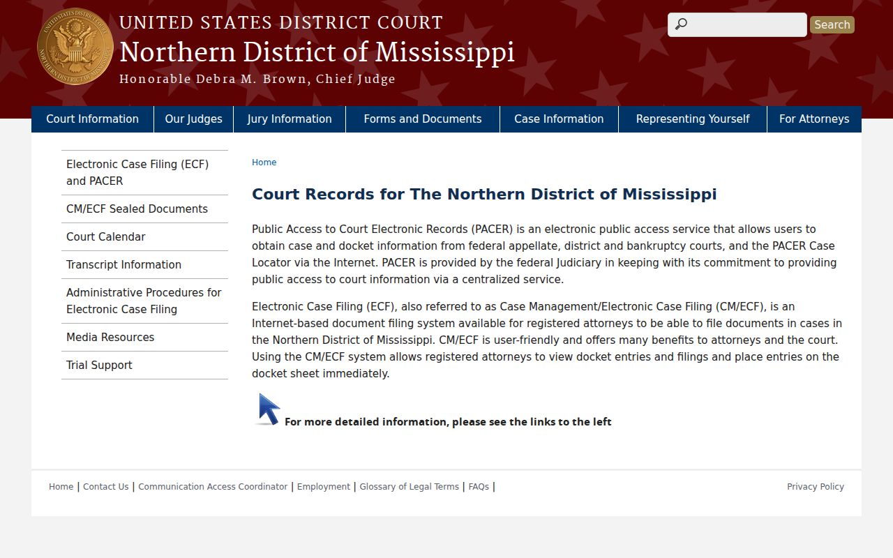 Montgomery County court records federal case information source