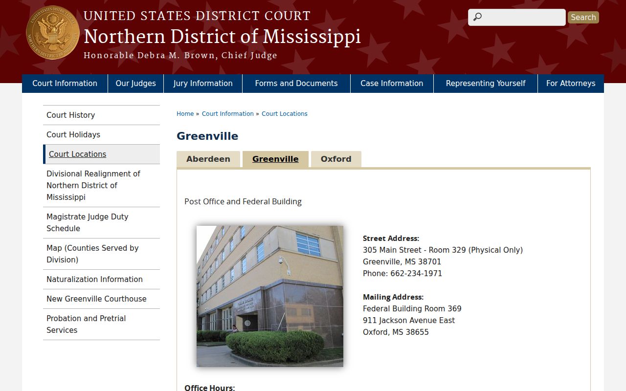 Montgomery County court records federal Greenville clerk office source