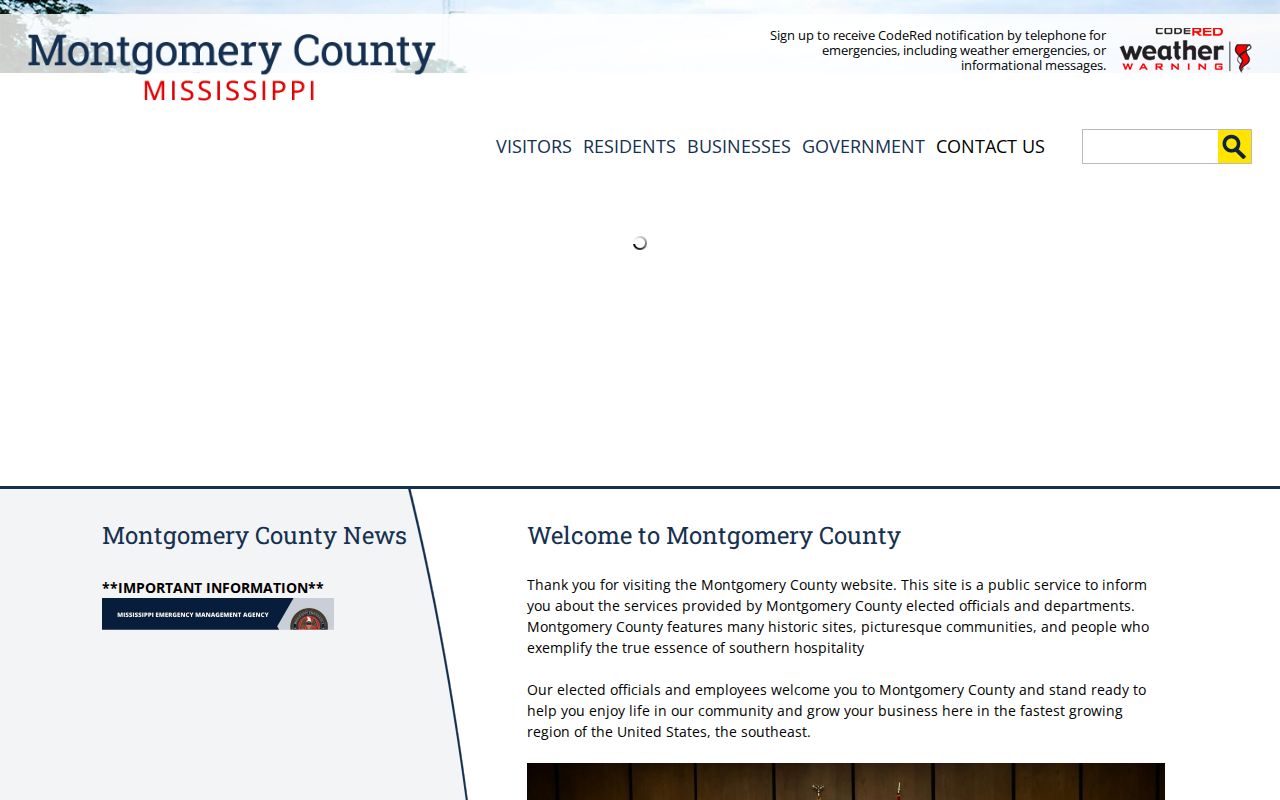 Montgomery County court docket county government page