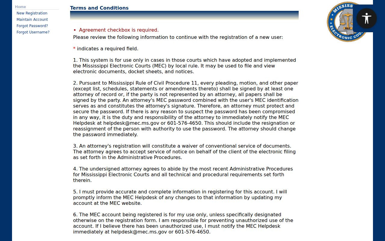 Montgomery County court docket PAMEC docket and document terms